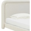 image:imageSAFAVIEH Couture Collection  Adelle Cream Chenille Upholstered King Bed Rounded Modern Frame Design No Box Spring Needed SFV4874AKCreme