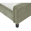 image:imageSAFAVIEH Couture Collection  Finney Sage Green Upholstered King Bed Modern Minimalist Design No Box Spring Needed SFV4872CKSage Green