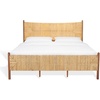 image:imageSAFAVIEH Couture Collection  Ivyanne Queen Bed Natural Woven Banana Stem amp Wood Frame Tropical Coastal Design No Box Spring Needed SFV1311AQNatural