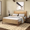 image:imageSAFAVIEH Couture Collection  Ivyanne Queen Bed Natural Woven Banana Stem amp Wood Frame Tropical Coastal Design No Box Spring Needed SFV1311AQNatural