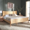 image:imageSAFAVIEH Couture Collection  Ivyanne Queen Bed Natural Woven Banana Stem amp Wood Frame Tropical Coastal Design No Box Spring Needed SFV1311AQNatural