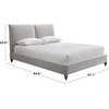 image:imageSAFAVIEH Couture Collection  Sophianna Dark Grey Upholstered Platform Bed with Headboard Queen Size Modern Design SFV1801BQWalnutLight Grey
