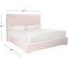 image:imageSAFAVIEH Couture Collection Chester Misty Rose Tufted Velvet King Size Bed