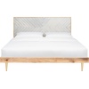 image:imageSAFAVIEH Couture Home Collection Leni Natural WoodGold Inlayed Cement King BedCementNatural