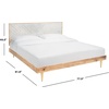 image:imageSAFAVIEH Couture Home Collection Leni Natural WoodGold Inlayed Cement King BedCementNatural
