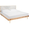 image:imageSAFAVIEH Couture Home Collection Leni Natural WoodGold Inlayed Cement King BedCementNatural