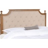 image:imageSAFAVIEH Furniture  Rustic Queen Headboard  Beige amp Rustic Oak  Solid Wood  Farmhouse Upholstered Design  Ideal for Bedroom FOX6241DQBeige  Rustic Oak