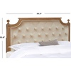 image:imageSAFAVIEH Furniture  Rustic Queen Headboard  Beige amp Rustic Oak  Solid Wood  Farmhouse Upholstered Design  Ideal for Bedroom FOX6241DQBeige  Rustic Oak
