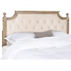 image:imageSAFAVIEH Furniture  Rustic Queen Headboard  Beige amp Rustic Oak  Solid Wood  Farmhouse Upholstered Design  Ideal for Bedroom FOX6241DQBeige
