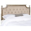 image:imageSAFAVIEH Furniture  Rustic Queen Headboard  Beige amp Rustic Oak  Solid Wood  Farmhouse Upholstered Design  Ideal for Bedroom FOX6241DQTaupe  Rustic Oak