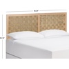 image:imageSAFAVIEH Home Collection Halvor Rattan Queen Size Headboard Black Frame amp Natural BrownLight Natural