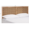 image:imageSAFAVIEH Home Collection Halvor Rattan Queen Size Headboard Black Frame amp Natural BrownNatural