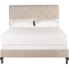 image:imageSAFAVIEH Home Collection Hathaway Taupe amp Rustic Oak Bed QueenLight BeigeRustic Oak