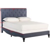 image:imageSAFAVIEH Home Collection Hathaway Taupe amp Rustic Oak Bed QueenNavy