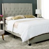 image:imageSAFAVIEH Home Collection Winslet Light Grey amp Espresso Bed FullLight Grey