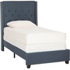 image:imageSAFAVIEH Home Collection Winslet Light Grey amp Espresso Bed FullNavy