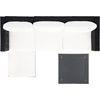 image:imageSAFAVIEH Outdoor  Madalina Sectional Set  Black amp Beige  Steel Frame with Cushion  Contemporary Sectional with Coffee Table  Ideal for Patio Deck Porch Backyard PAT7509ABlack  Beige