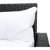 image:imageSAFAVIEH Outdoor  Miki 6Piece Corner Sectional  Black amp White  Faux Wicker amp Steel Frame  Wicker Sectional Set with Glass Table  Ideal for Patio Deck Porch Backyard PAT7708ABlack  White