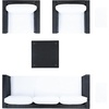 image:imageSAFAVIEH Outdoor Collection Presla NaturalWhite 6Piece Patio Living Set PAT7715D3BXBlack  White