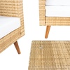 image:imageSAFAVIEH Outdoor Collection Presla NaturalWhite 6Piece Patio Living Set PAT7715D3BXNatural  White