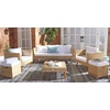 image:imageSAFAVIEH Outdoor Collection Presla NaturalWhite 6Piece Patio Living Set PAT7715D3BXNatural  White