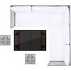 image:imageSAFAVIEH Outdoor Collection Romlin GreyGreyNatural Solid Wood Dining SetGreyWhite