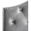 image:imageSafavieh Home Beckham Contemporary Light Grey Velvet Bed FullLight Grey