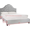 image:imageSafavieh Home Beckham Contemporary Light Grey Velvet Bed FullLight Grey