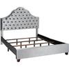 image:imageSafavieh Home Beckham Contemporary Light Grey Velvet Bed FullLight Grey