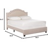 image:imageSafavieh Home Collection Theron Light Grey Queen Sized Bed GrayEspressoLight Beige