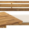 image:imageSafavieh PAT6754A Collection Wilton Teak and Navy Balcony Corner Lounge Outdoor SetTeak Brown  Beige