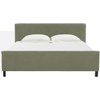 image:imageSAFAVIEH Couture Collection  Finney Sage Green Upholstered King Bed Modern Minimalist Design No Box Spring Needed SFV4872CKSage Green