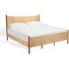 image:imageSAFAVIEH Couture Collection  Ivyanne Queen Bed Natural Woven Banana Stem amp Wood Frame Tropical Coastal Design No Box Spring Needed SFV1311AQNatural