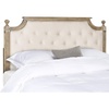 image:imageSAFAVIEH Furniture  Rustic Queen Headboard  Beige amp Rustic Oak  Solid Wood  Farmhouse Upholstered Design  Ideal for Bedroom FOX6241DQBeige  Rustic Oak