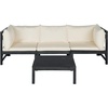 image:imageSAFAVIEH Outdoor Collection Lynwood Dark Slate Grey and Beige Modular Outdoor SectionalDark Slate Gray  Beige