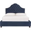 image:imageSafavieh Home Beckham Contemporary Light Grey Velvet Bed FullNavy