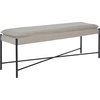 image:imageSafavieh Home Kara 50inch Light Beige and Black Cushioned XBenchLight Grey  Black