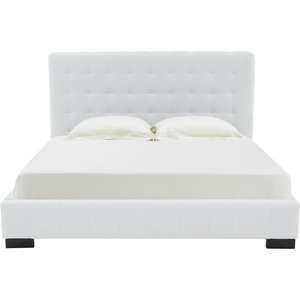 image:imageSAFAVIEH Couture Collection Vivaldi WhiteBlack Tufted Linen Queen Size BedWhiteBlack