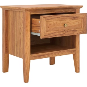 image:imageSAFAVIEH Home Collection Sondra BlackGold 2Drawer NightstandOakGold