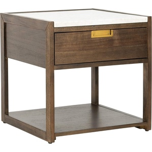image:imageSafavieh Couture Adeline Dark Chocolate 1drawer Storage NightstandDark Chocolate