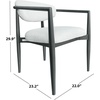 image:imageSAFAVIEH Couture  Outdoor Bethlyn Dining Chair  Black amp Beige Aluminum  Weather Resistant Fully Assembled  Ideal for Patio Deck Backyard 19 Seat Height CPT4022ABlackBeige