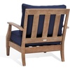image:imageSAFAVIEH Couture Outdoor  Martinique Armchair  Black amp White  Solid Wood  Slatted Coastal Design  Ideal for Patio Deck Porch Backyard 183 Seat Height CPT1011ENaturalNavy
