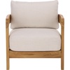 image:imageSAFAVIEH Couture Outdoor Patio Furniture Collection  Achilles Teak amp Chair Modern Outdoor Accent Lounge CPT1068WhiteNatural Teak