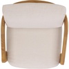 image:imageSAFAVIEH Couture Outdoor Patio Furniture Collection  Achilles Teak amp Chair Modern Outdoor Accent Lounge CPT1068WhiteNatural Teak