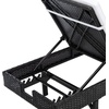 image:imageSAFAVIEH Outdoor  Cam Chaise Lounge Chair  Brown amp White  Faux Wicker Rattan amp Steel Frame with Cushion  Modern Adjustable Design  Ideal for Patio Deck Poolside Backyard PAT7501DBlack  Beige