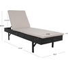 image:imageSAFAVIEH Outdoor  Cam Chaise Lounge Chair  Brown amp White  Faux Wicker Rattan amp Steel Frame with Cushion  Modern Adjustable Design  Ideal for Patio Deck Poolside Backyard PAT7501DBlackLight Grey