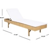 image:imageSAFAVIEH Outdoor  Cam Chaise Lounge Chair  Brown amp White  Faux Wicker Rattan amp Steel Frame with Cushion  Modern Adjustable Design  Ideal for Patio Deck Poolside Backyard PAT7501DNatural  White
