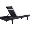 image:imageSAFAVIEH Outdoor  Cam Chaise Lounge Chair  Brown amp White  Faux Wicker Rattan amp Steel Frame with Cushion  Modern Adjustable Design  Ideal for Patio Deck Poolside Backyard PAT7501DBlack  Beige