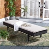 image:imageSAFAVIEH Outdoor  Cam Chaise Lounge Chair  Brown amp White  Faux Wicker Rattan amp Steel Frame with Cushion  Modern Adjustable Design  Ideal for Patio Deck Poolside Backyard PAT7501DBlackLight Grey