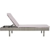 image:imageSAFAVIEH Outdoor  Cam Chaise Lounge Chair  Brown amp White  Faux Wicker Rattan amp Steel Frame with Cushion  Modern Adjustable Design  Ideal for Patio Deck Poolside Backyard PAT7501DGrey  Grey